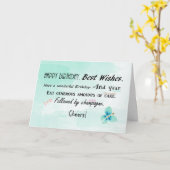 Verjaardag van een collega "Bestelt" Kaart (Gele Bloem)