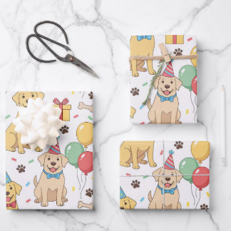 Verjaardag van een gelukkige Labrador Retriever Inpakpapier Vel