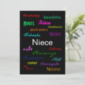 "Verjaardag van een nicht I" Aanpasbare Rechthoeki Kaart (Staand voorkant)