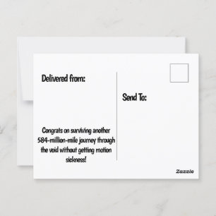 Verjaardag van een nieuwe baan - Wereldbol Party P Briefkaart