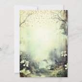 Verjaardag van Enchanted Forest Girl Kaart (Achterkant)