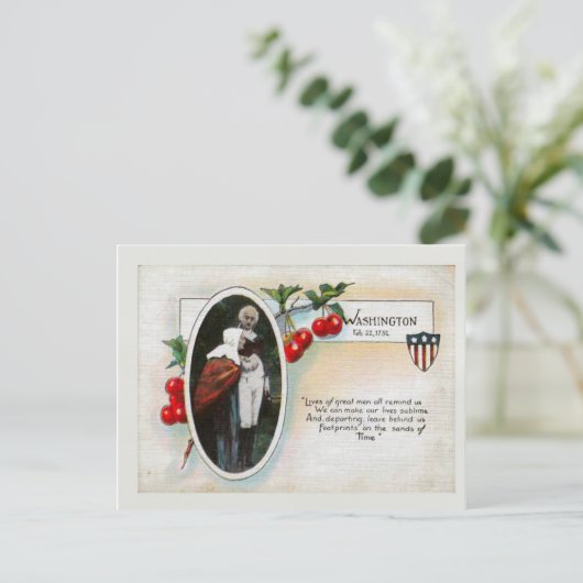 Verjaardag van George Washington Briefkaart (Staand voorkant)