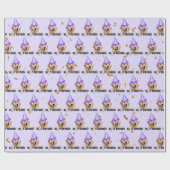 verjaardag van Golden Retriever Cadeaupapier (Vlak)