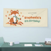 Verjaardag van herfst Fox Woodland Spandoek (Beurs)