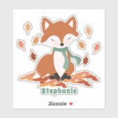 Verjaardag van herfst Fox Woodland Sticker (Vel)