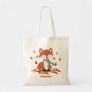 Verjaardag van herfst Fox Woodland Tote Bag