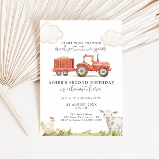 Verjaardag van het Boerderij van de tractor Kaart