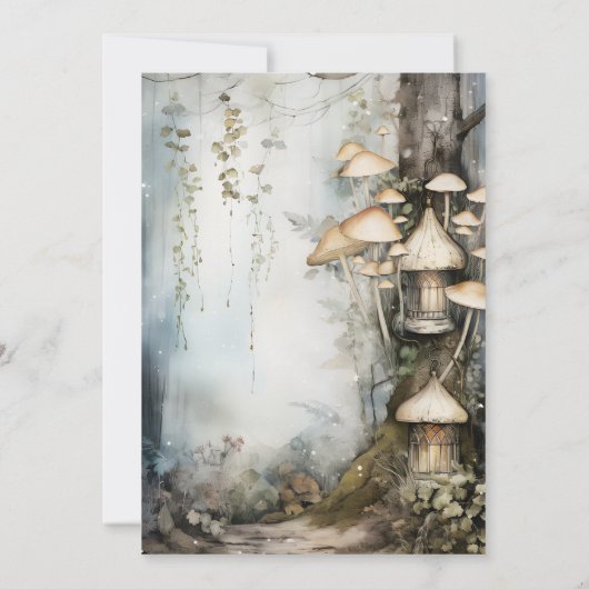 Verjaardag van het Enchanted Magical Forest Kind Kaart (Achterkant)