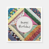 Verjaardag van het handgemaakte Quilt Pattern Servet (Voorkant)