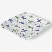 Verjaardag van het Vliegtuig Papieren Bordje (Gebogen)