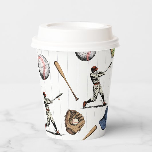 Verjaardag van honkbal uit grootmoeders tijd papieren bekers (Voorkant)