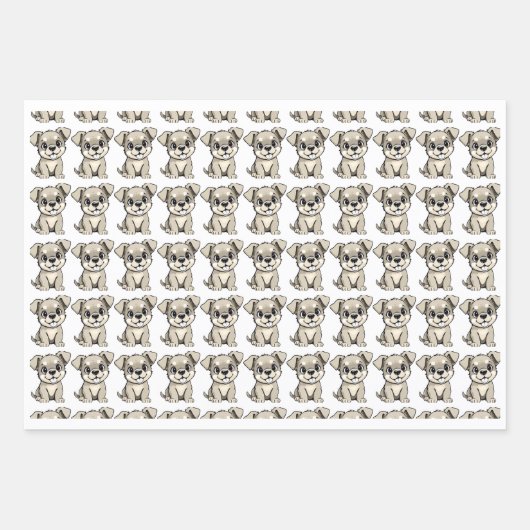 Verjaardag van huisdier en kind inpakbladen inpakpapier vel (Voorkant 3)