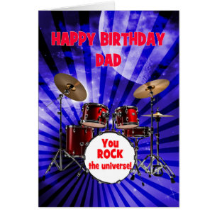 Verjaardag van je vader Rock Drums