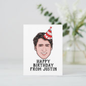 VERJAARDAG VAN JUSTIN TRUDEAU KAART (Staand voorkant)