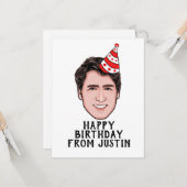 VERJAARDAG VAN JUSTIN TRUDEAU KAART (Voorkant / Achterkant in situ)