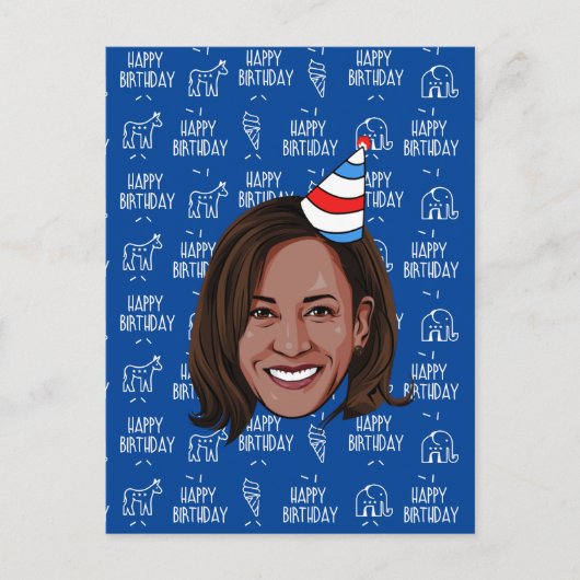 VERJAARDAG VAN KAMALA HARRIS BRIEFKAART (Voorkant)