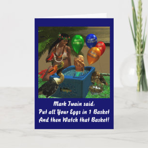 Verjaardag van Mark Twain Kaart