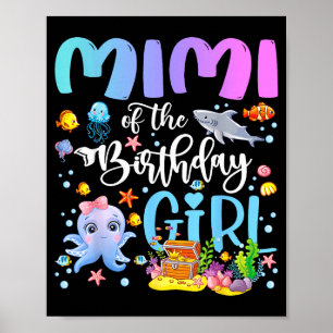 Verjaardag van Mimi Zee Vis Oceaan Poster