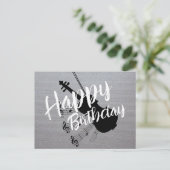 verjaardag van muzikant briefkaart (Staand voorkant)