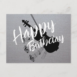 Verjaardag van muzikant briefkaart