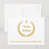 Verjaardag van nuchterheid met ansichtkaart, aanpa briefkaart (Voorkant / Achterkant)