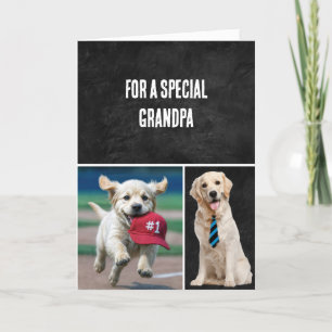 Verjaardag van opa met Golden Retrievers Kaart