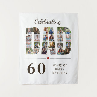 Verjaardag van papa 24 foto's wandkleed
