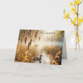 Verjaardag van papa Duck in Misty Pond Kaart (Gele Bloem)
