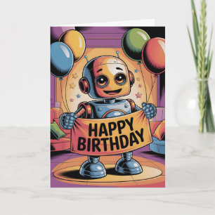 Verjaardag van Robot Kind Kaart