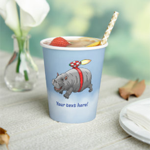 Verjaardag van Rocket Hippo Papieren Bekers