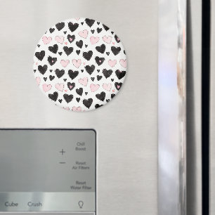 Verjaardag van Roze Zwarte Harten Magneet