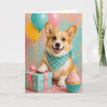 Verjaardag van schattige Welsh Corgi