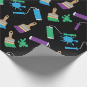 Verjaardag van schilder en decorateur cadeaupapier (Hoek)