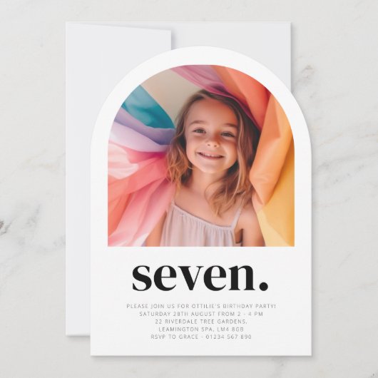 Verjaardag van Seven Arch Photo Kaart (Voorkant)