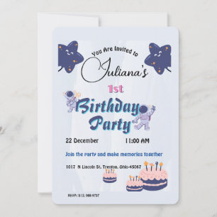 Verjaardag van Space Explorer - Astronauten en ste Kaart