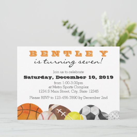 Verjaardag van sporters kaart (Staand voorkant)