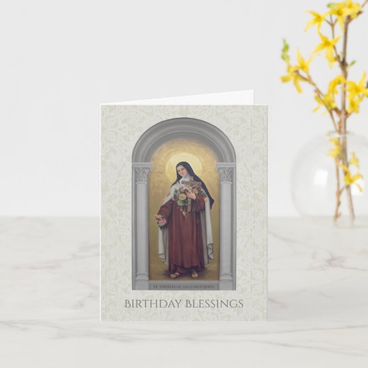 Verjaardag van St. Therese van het Kindje Jezus Kaart (Gele Bloem)