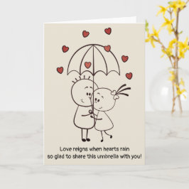 Verjaardag van Valentijnsdag Cute Fun Doodle Vouwk Kaart