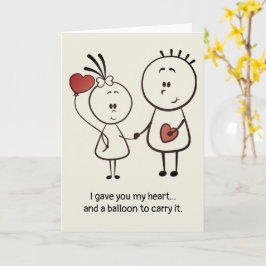 Verjaardag van Valentijnsdag Cute Fun Doodle Vouwk Kaart