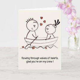 Verjaardag van Valentijnsdag Cute Leuke Doodle Vou Kaart