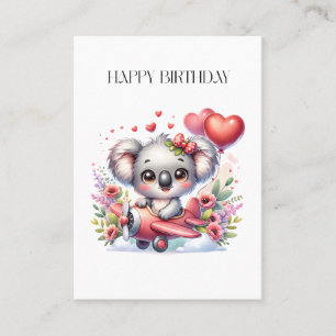 Verjaardag van vliegende koala visitekaartje