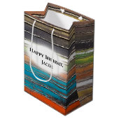 verjaardag , verf op bijthout medium cadeauzakje (Voorkant Gekanteld)