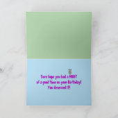 Verjaardag, Verlaat, Grote Uil, Zonnebril, Hoot! Kaart (Binnen)