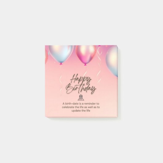 Verjaardag vieren post-it® notes (Voorkant)