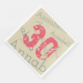 Verjaardag Viering Roze 30 Custom Naam en leeftijd Servet (Hoek)