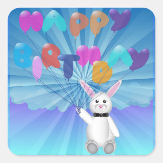 verjaardag vierkante sticker