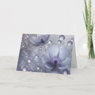 Verjaardag Violet Cosmos en Dew Drops Kaart