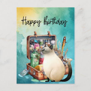 Verjaardag vissen voor liefhebbers van het vissen briefkaart