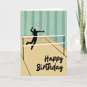 Verjaardag Volleybal Vrouw Speler Kaart