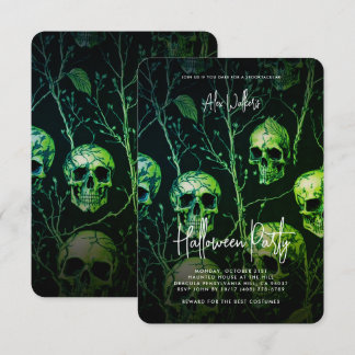 Verjaardag Volwassen Halloween Party Haunted Green Kaart